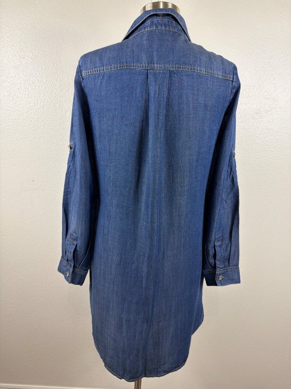 Tommy Hilfiger Denim Shirt Dress Button Front Lyocell Size 8 (NWOT) - Picture 3 of 16